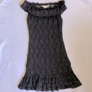 Max Studio black lace mini dress S